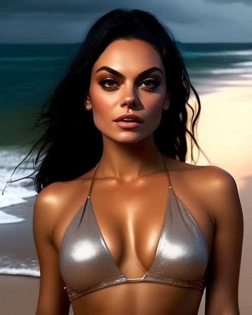 Mila Kunis shows off her beautiful body in a string bikini